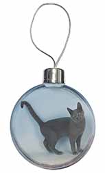 Russian Blue Cat Christmas Bauble