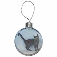 Russian Blue Cat Christmas Bauble