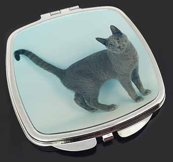 Russian Blue Cat Make-Up Compact Mirror