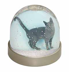 Russian Blue Cat Snow Globe Photo Waterball