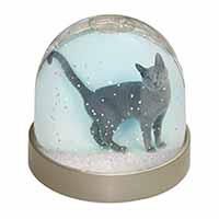 Russian Blue Cat Snow Globe Photo Waterball