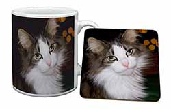 Beautiful Tabby Cat Mug and Coaster Set