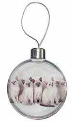 Snowshoe Kittens Snow Shoe Cats Christmas Bauble