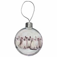 Snowshoe Kittens Snow Shoe Cats Christmas Bauble