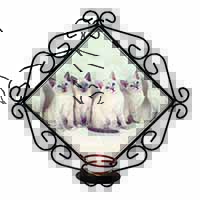 Snowshoe Kittens Snow Shoe Cats Wrought Iron Wall Art Candle Holder