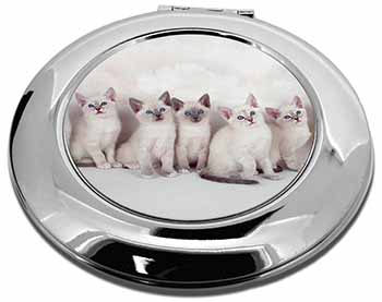 Snowshoe Kittens Snow Shoe Cats Make-Up Round Compact Mirror