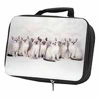 Snowshoe Kittens Snow Shoe Cats Black Insulated School Lunch Box/Picnic Bag