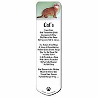 Ginger Somali Cat Bookmark, Book mark, Printed full colour