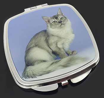 Silver Coat Tiffanie Cat Make-Up Compact Mirror
