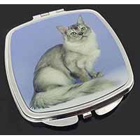 Silver Coat Tiffanie Cat Make-Up Compact Mirror