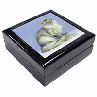 Silver Coat Tiffanie Cat Keepsake/Jewellery Box
