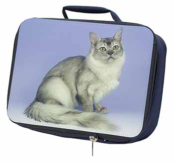 Silver Coat Tiffanie Cat Navy Insulated School Lunch Box/Picnic Bag