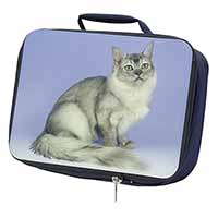 Silver Coat Tiffanie Cat Navy Insulated School Lunch Box/Picnic Bag