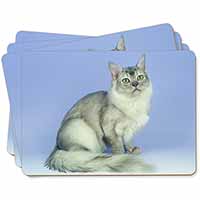 Silver Coat Tiffanie Cat Picture Placemats in Gift Box