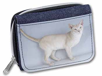 Tonkinese Cat Unisex Denim Purse Wallet