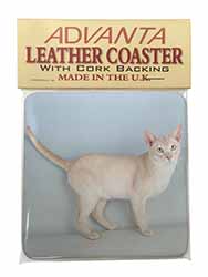 Tonkinese Cat Single Leather Photo Coaster