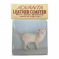 Tonkinese Cat Single Leather Photo Coaster