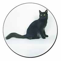 Black Turkish Angora Cat Fridge Magnet Printed Full Colour