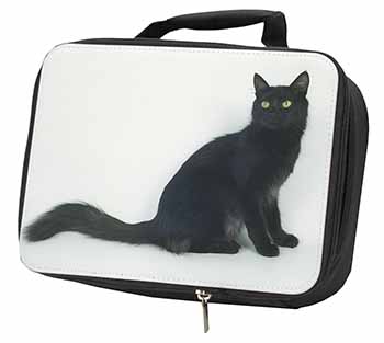 Black Turkish Angora Cat Black Insulated School Lunch Box/Picnic Bag