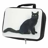 Black Turkish Angora Cat Black Insulated School Lunch Box/Picnic Bag