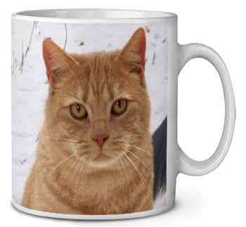 Pretty Ginger Cat Ceramic 10oz Coffee Mug/Tea Cup