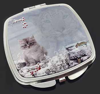 Spirit Cat on Kitten Watch Make-Up Compact Mirror