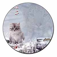 Spirit Cat on Kitten Watch Fridge Magnet Printed Full Colour