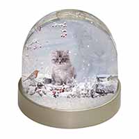 Spirit Cat on Kitten Watch Snow Globe Photo Waterball