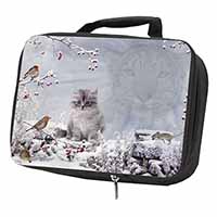 Spirit Cat on Kitten Watch Black Insulated School Lunch Box/Picnic Bag