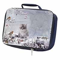 Spirit Cat on Kitten Watch Navy Insulated School Lunch Box/Picnic Bag