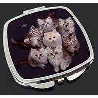 Cute Kittens+Dragonfly Make-Up Compact Mirror