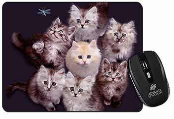 Cute Kittens+Dragonfly Computer Mouse Mat