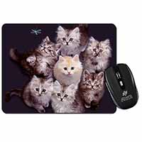 Cute Kittens+Dragonfly Computer Mouse Mat