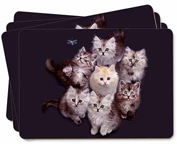 Cute Kittens+Dragonfly Picture Placemats in Gift Box