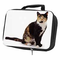 Tortoiseshell Cat Black Insulated School Lunch Box/Picnic Bag