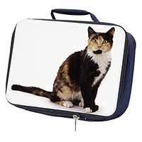 Tortoiseshell Cat Navy Insulated School Lunch Box/Picnic Bag