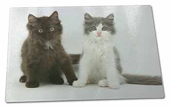 Large Glass Cutting Chopping Board Cute Kittens