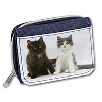 Cute Kittens Unisex Denim Purse Wallet