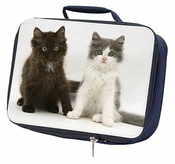 Cute Kittens Navy Insulated School Lunch Box/Picnic Bag