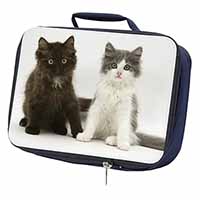 Cute Kittens Navy Insulated School Lunch Box/Picnic Bag