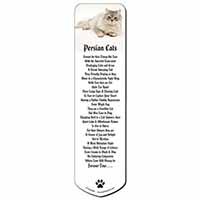 Silver Chinchilla Persian Cat Bookmark, Book mark, Printed full colour