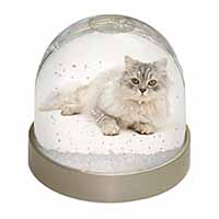 Silver Chinchilla Persian Cat Snow Globe Photo Waterball