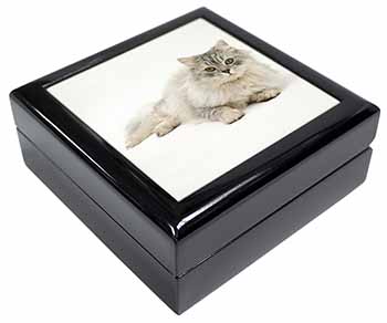 Silver Chinchilla Persian Cat Keepsake/Jewellery Box