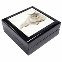 Silver Chinchilla Persian Cat Keepsake/Jewellery Box