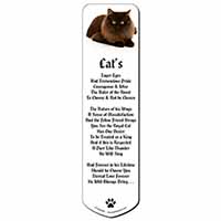 Chocolate Black Cat Bookmark, Book mark, Printed full colour