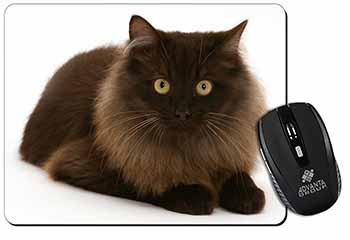 Chocolate Black Cat Computer Mouse Mat