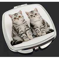 Silver Tabby Kittens Make-Up Compact Mirror