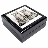 Silver Tabby Kittens Keepsake/Jewellery Box