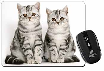 Silver Tabby Kittens Computer Mouse Mat