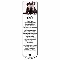 Black and White Cats Bookmark, Book mark, Printed full colour